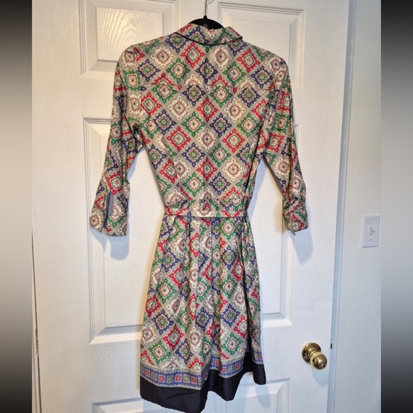 Tommy Hilfiger Paisley Patterned MIDI Dress Size 4 - Picture 6 of 6